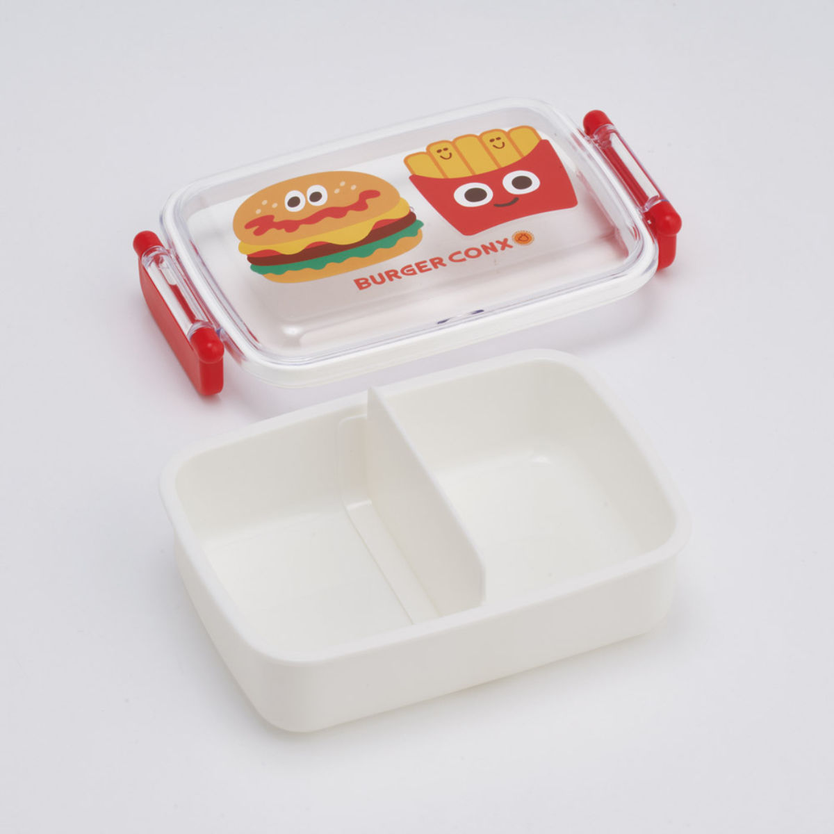 スケーター 弁当箱 1段 450ml ふわっとタイトランチBOX バーガーコン