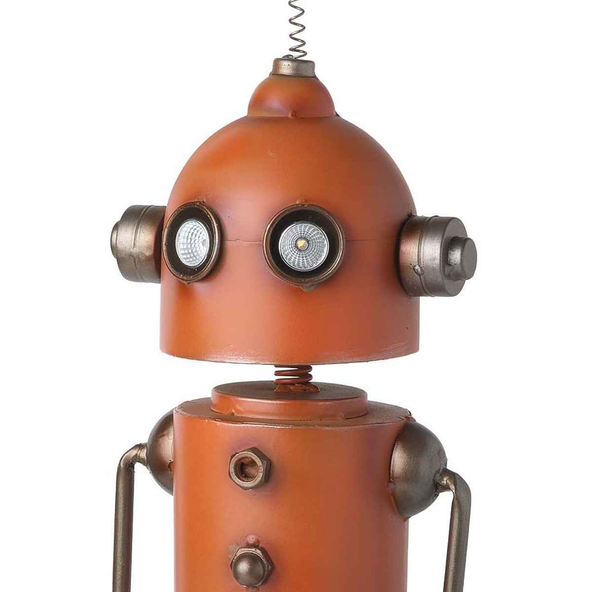 ガーデンオーナメント ロボット ソーラーライト付 オレンジ ( 置物 オブジェ ガーデン オーナメント 光る 自動点灯 ) 関連画像1