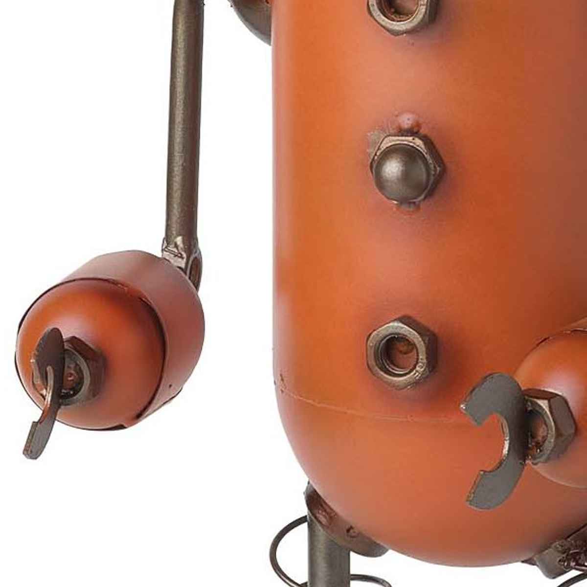 ガーデンオーナメント ロボット ソーラーライト付 オレンジ ( 置物 オブジェ ガーデン オーナメント 光る 自動点灯 ) 関連画像2