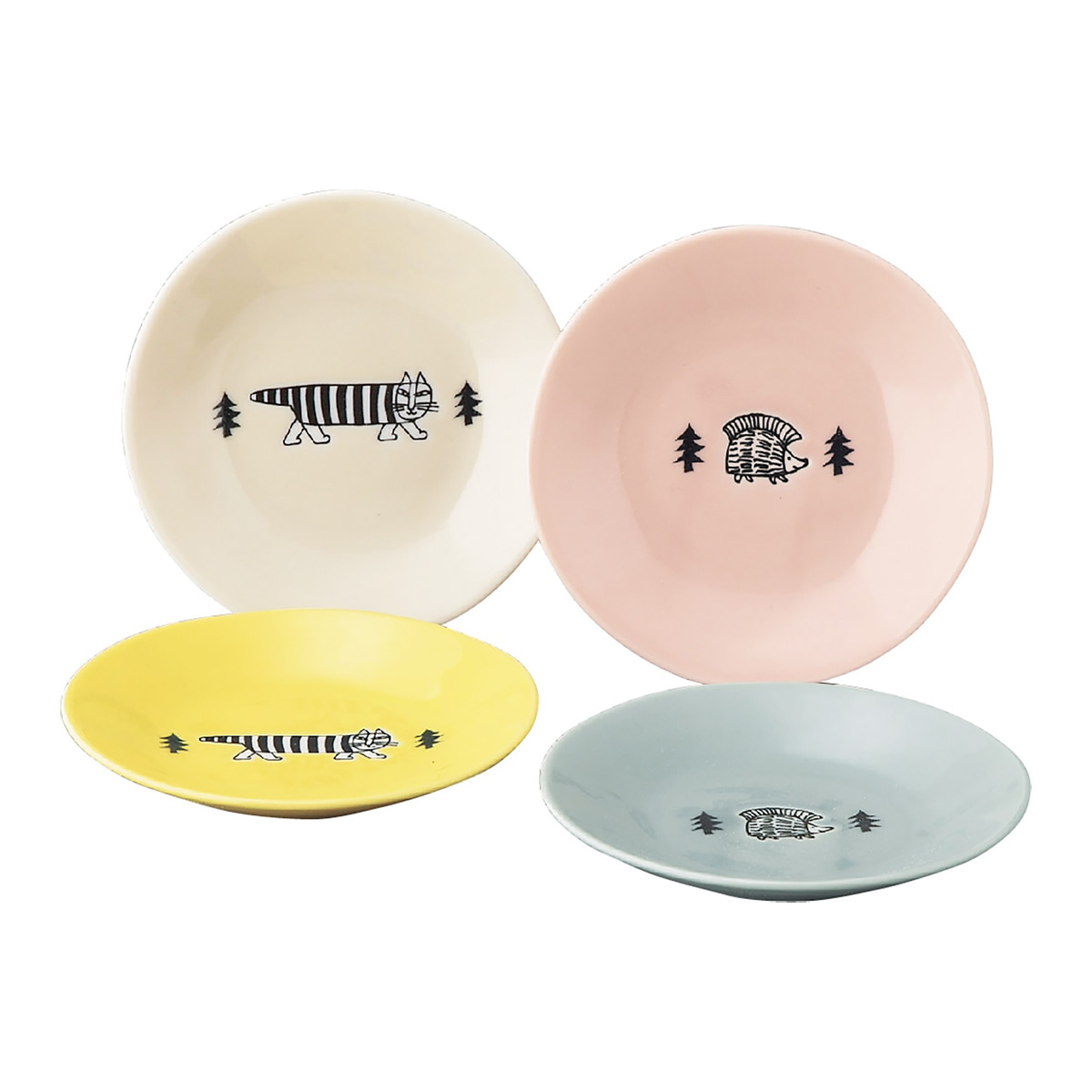 山加商店 プレート LISA LARSON プレートセット （ 13cm 4枚組 陶磁器