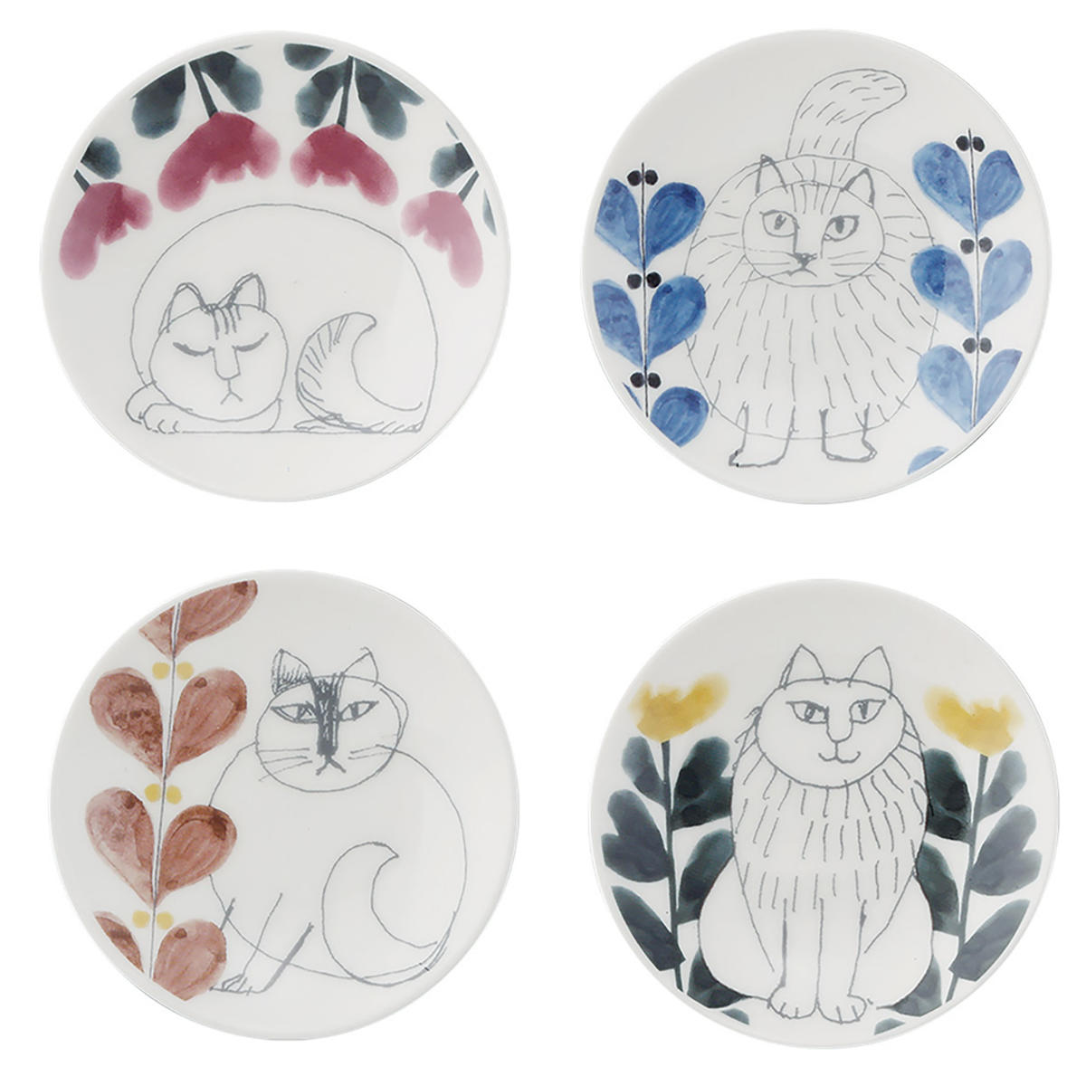 山加商店 皿 LISA LARSON 豆皿 4枚組 （ 9cm 磁器 食洗機対応 電子