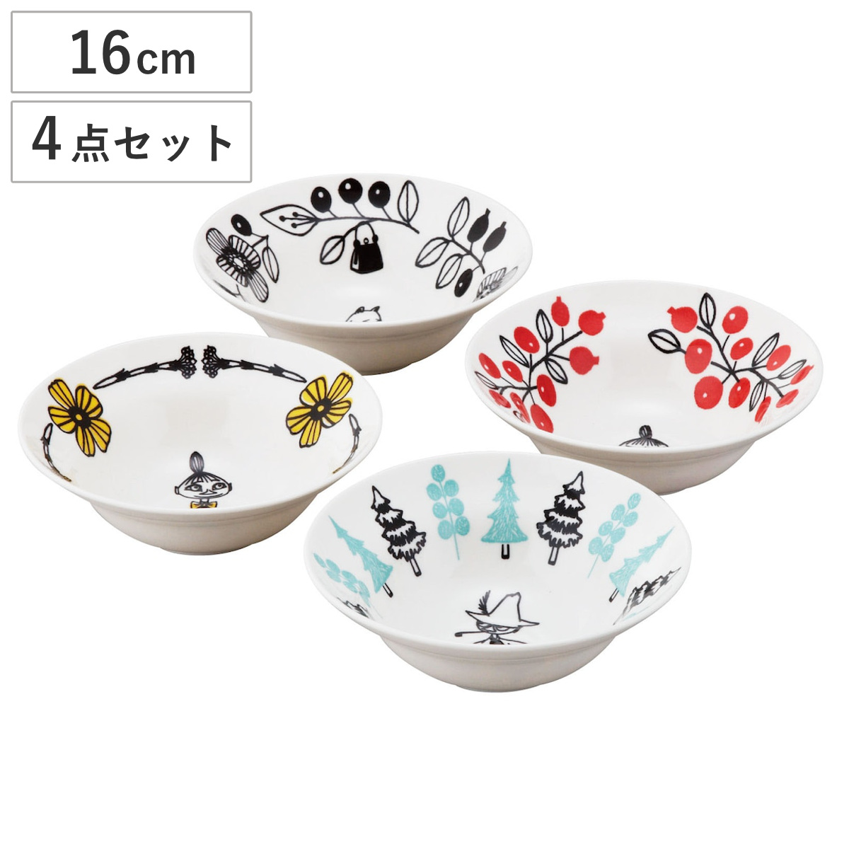 MOOMIN ムーミン 食器 12点セット マグカップ ボウル プレート 山加商店 ボウル MOOMIN ボウルセット （ 16cm 4点セット 食洗機対応