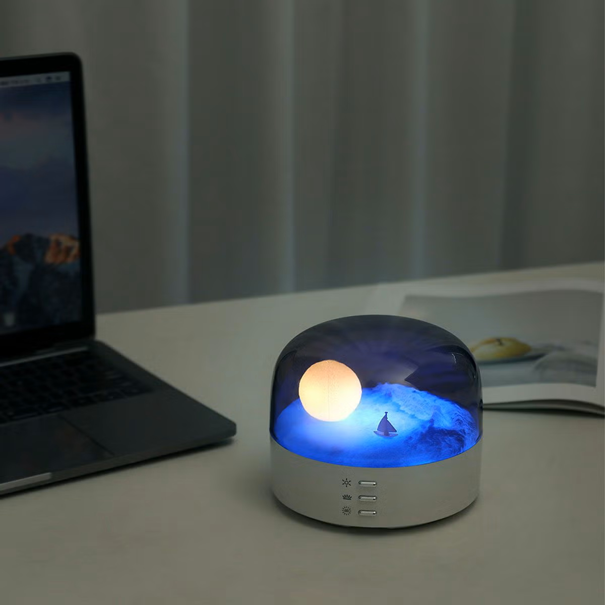 LEADWORKS（レッドワークス） ランプ USB 充電式 LED ジオラマ 月 海