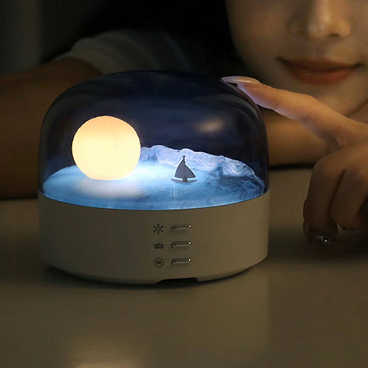 LEADWORKS（レッドワークス） ランプ USB 充電式 LED ジオラマ 月 海