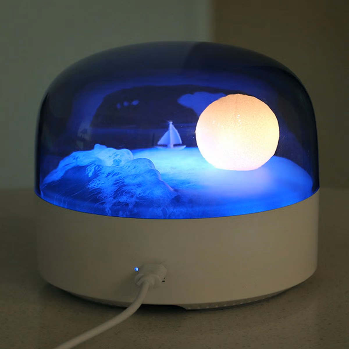 LEADWORKS(レッドワークス) ランプ USB 充電式 LED ジオラマ 月 海 LEADWORKS(レッドワークス) ランプ USB 充電式 LED ジオラマ 月 海