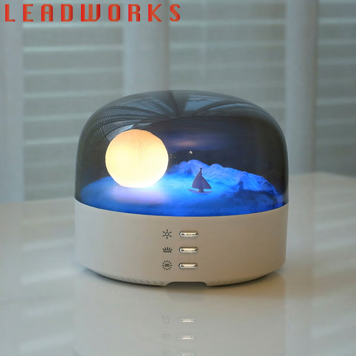 LEADWORKS（レッドワークス） ランプ USB 充電式 LED ジオラマ 月 海