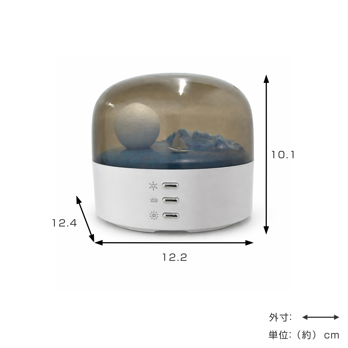 LEADWORKS（レッドワークス） ランプ USB 充電式 LED ジオラマ 月 海