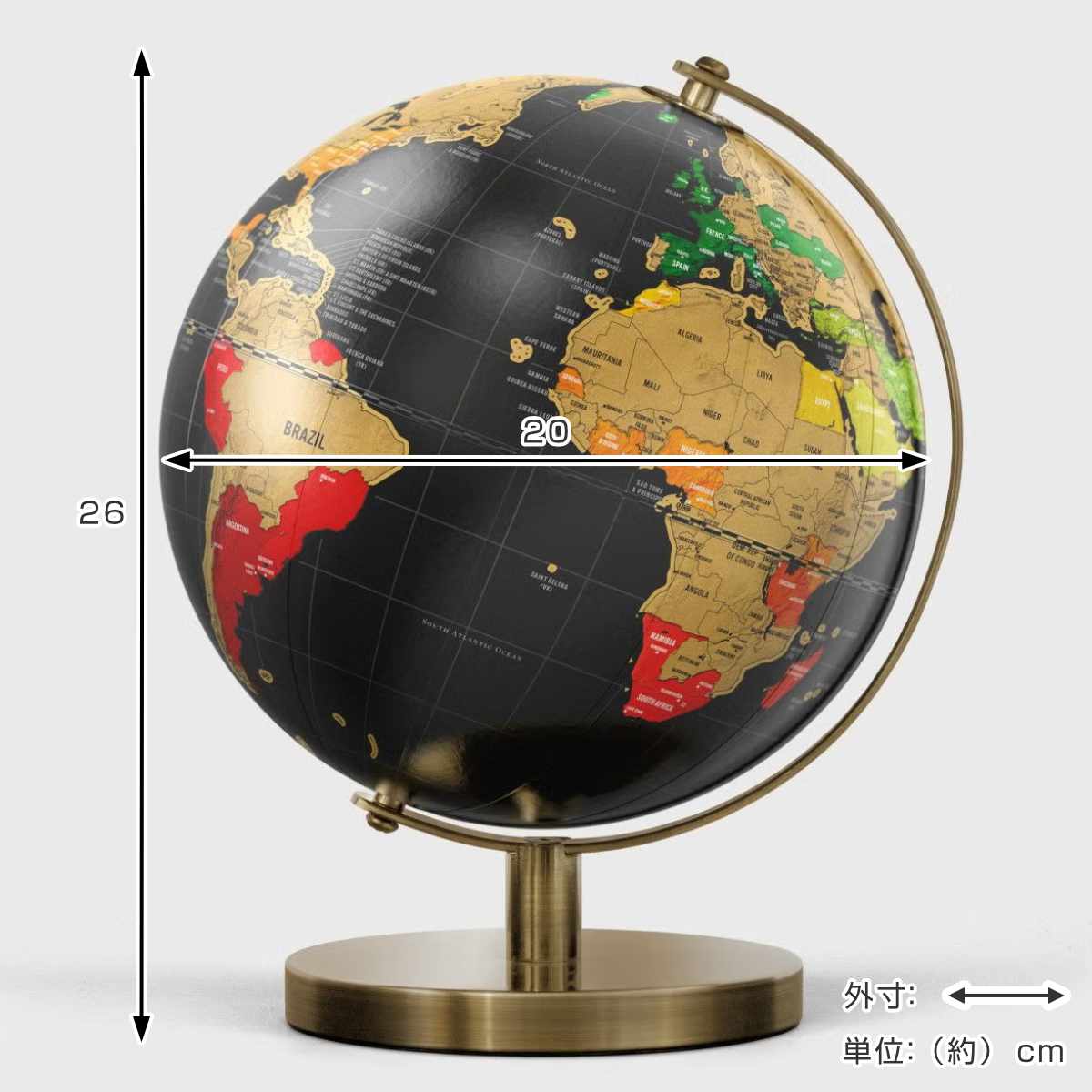 アントレックス SUCK UK 地球儀 スクラッチ 20cm インテリア 世界地図