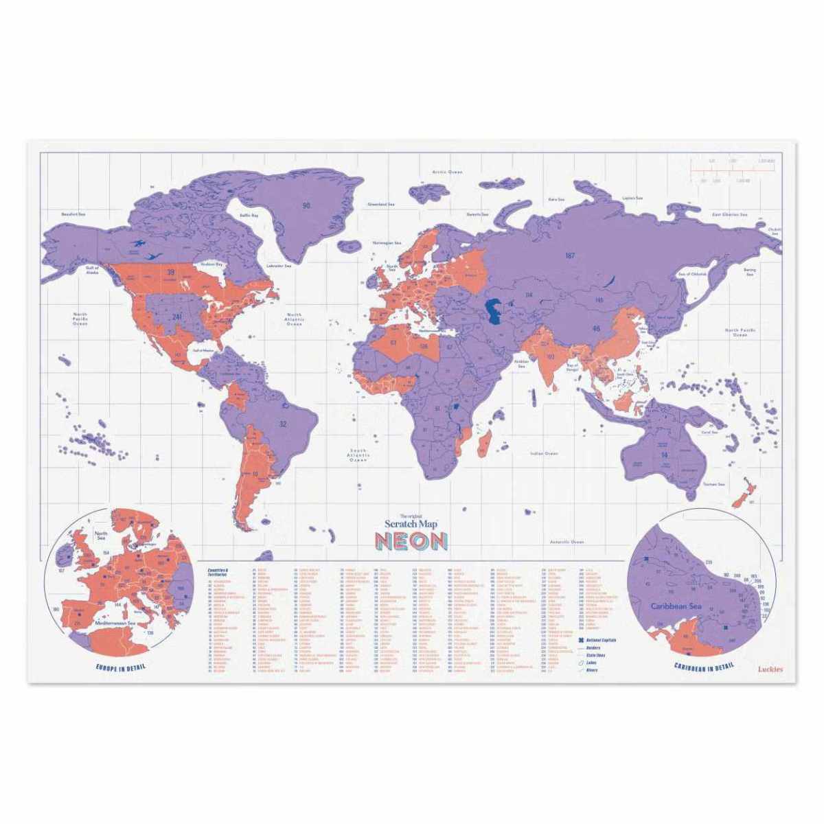 アントレックス SUCK UK スクラッチマップ インテリア 世界地図 地球