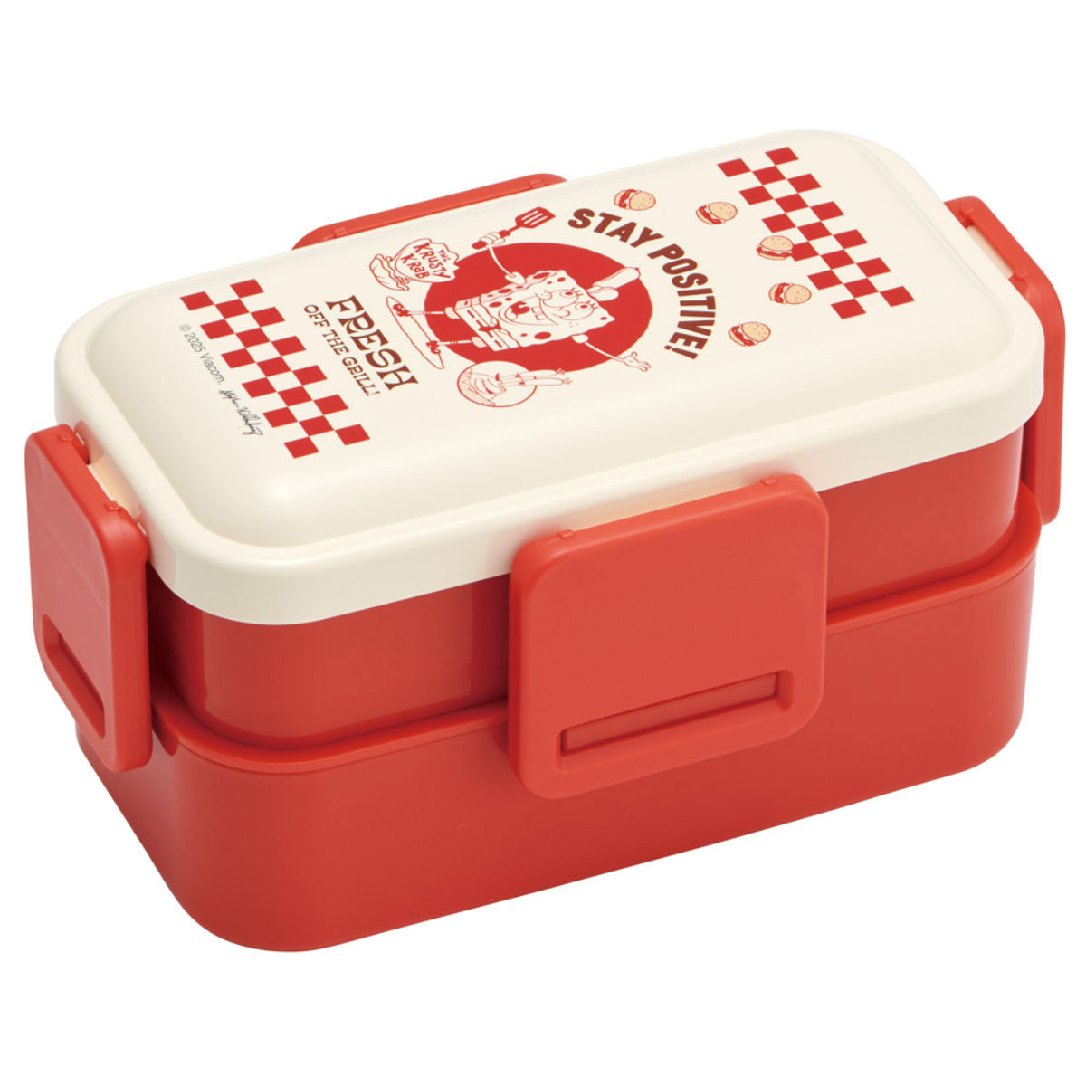 スケーター 弁当箱 2段 600ml 2段ふわっと弁当箱 スポンジボブ hungry