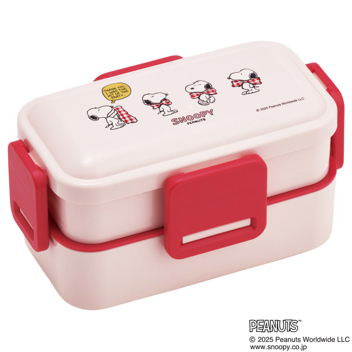 スケーター 弁当箱 2段 600ml 2段ふわっと弁当箱 SNOOPYリボン