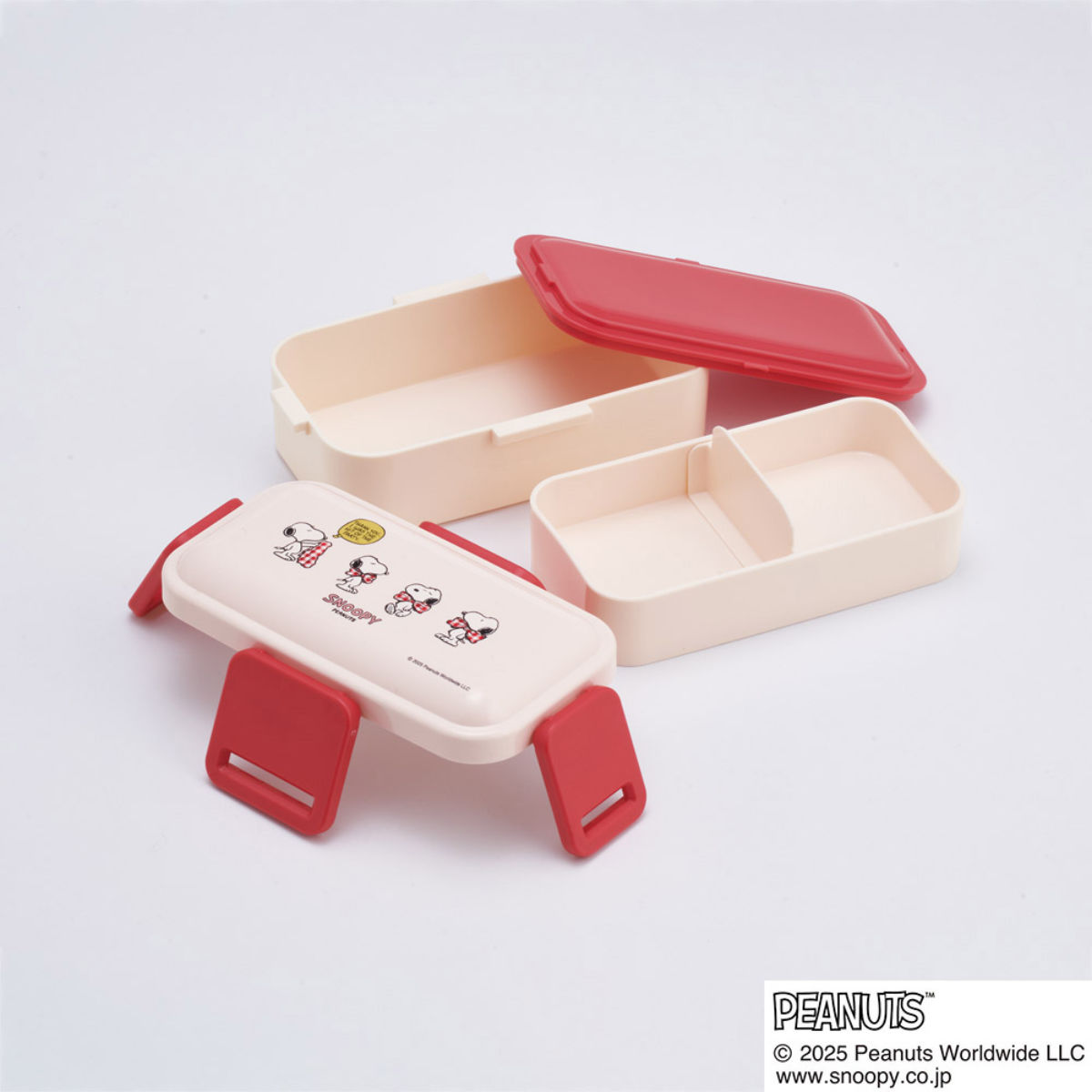 スケーター 弁当箱 2段 600ml 2段ふわっと弁当箱 SNOOPYリボン