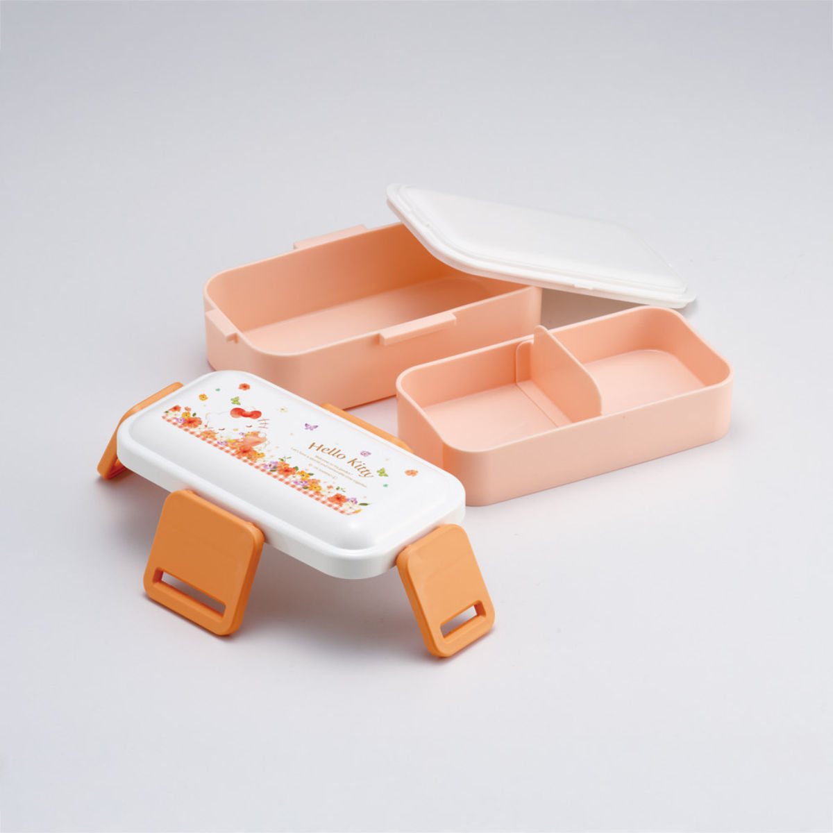 スケーター 弁当箱 2段 600ml 2段ふわっと弁当箱 キティパステル水彩花