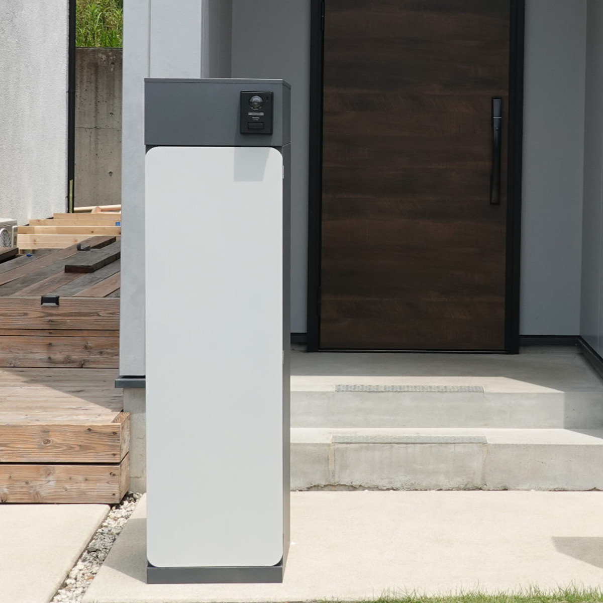 宅配ボックス 郵便ポスト 門柱 AXENT DOOR インターホン穴有 （ ポスト