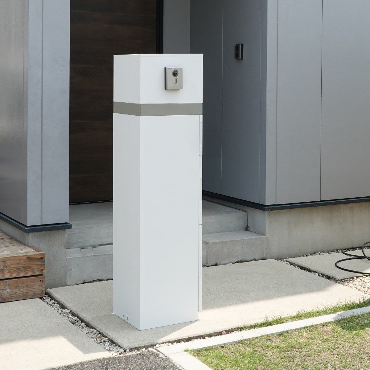 宅配ボックス 郵便ポスト 門柱 AXENT SQUARE インターホン穴有