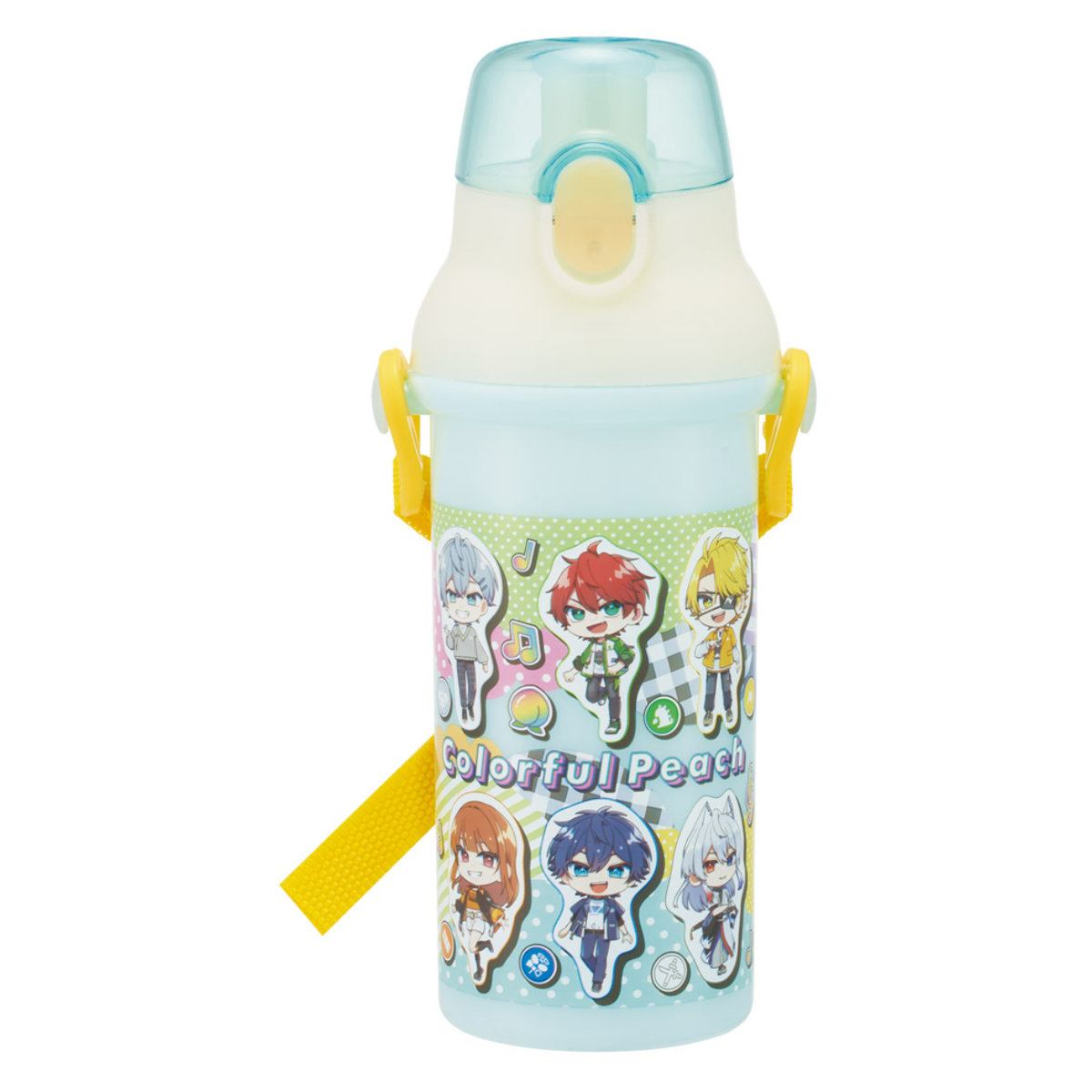 スケーター 水筒 480ml 直飲プラワンタッチボトル カラフルピーチ26