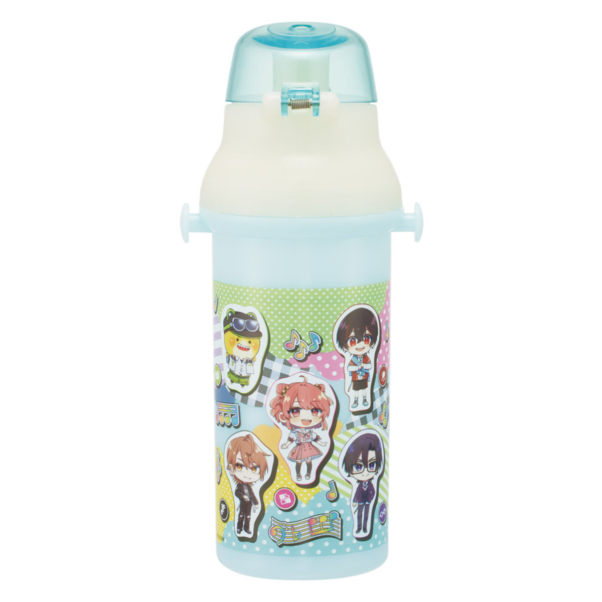 スケーター 水筒 480ml 直飲プラワンタッチボトル カラフルピーチ26