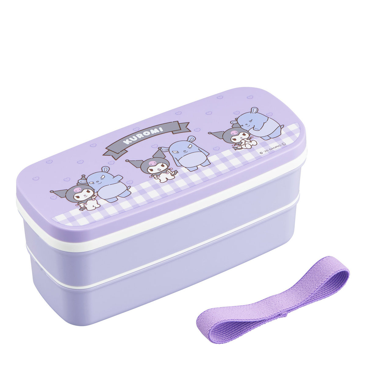 OSK（オーエスケー） 弁当箱 640ml ランチボックス二段 仕切付 クロミ