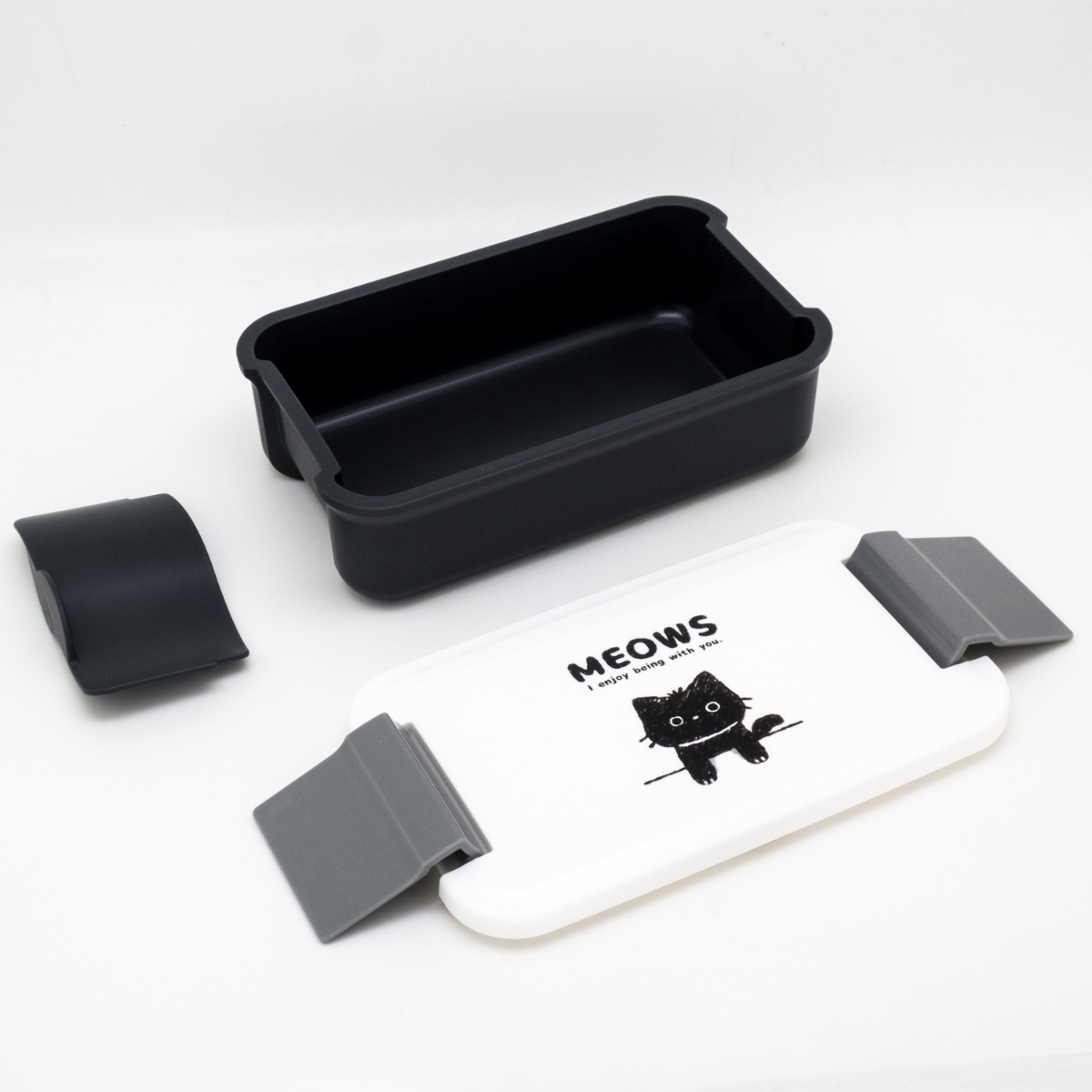 OSK（オーエスケー） 弁当箱 550ml ランチボックス 仕切付 ねこちゃん