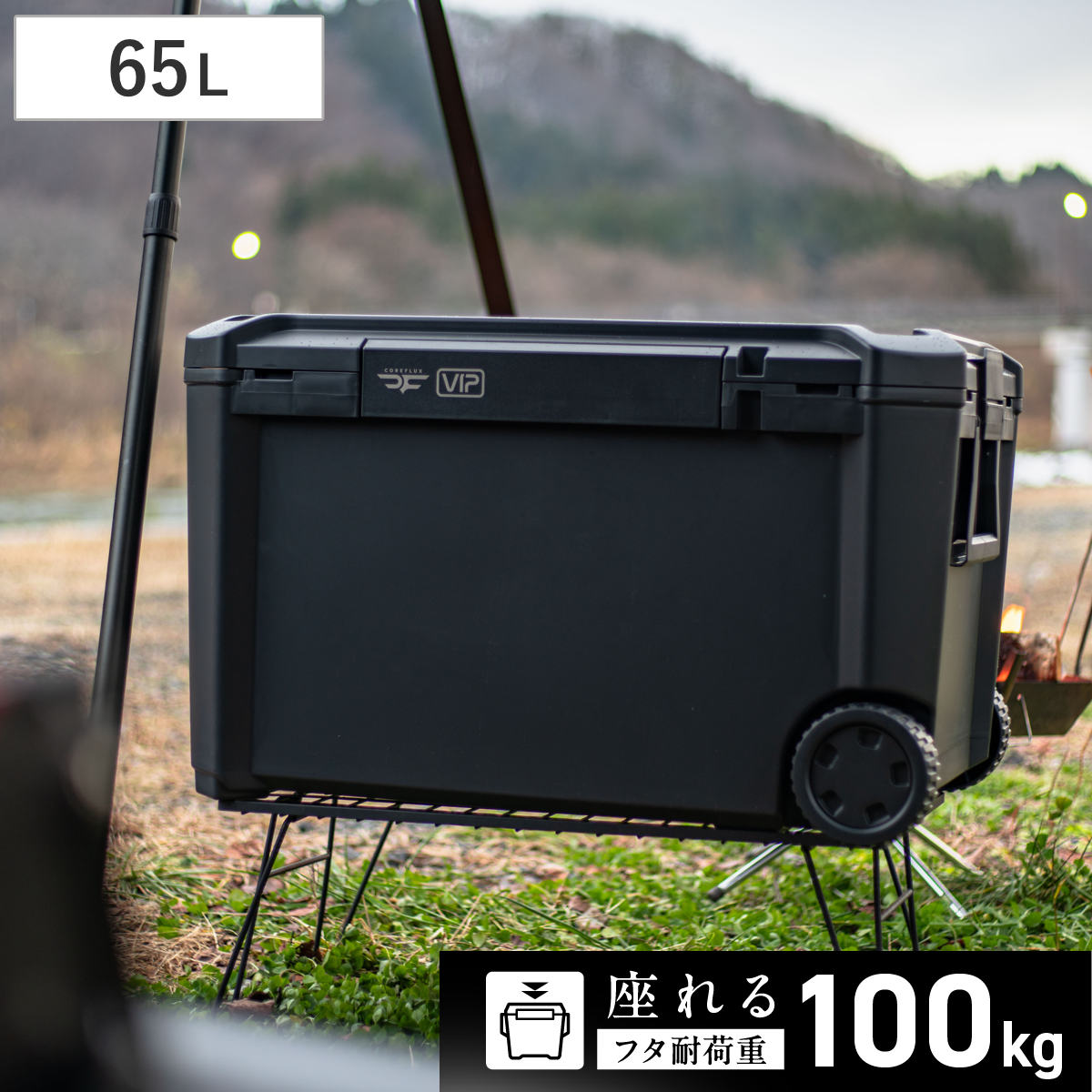 �N�[���[�{�b�N�X 65L COREFLUX VIP ����� �ω׏d100kg �i �ۗ� �N�[���[BOX �ۗ�{�b�N�X �A�E�g�h�A�p�i 65���b�g�� �j