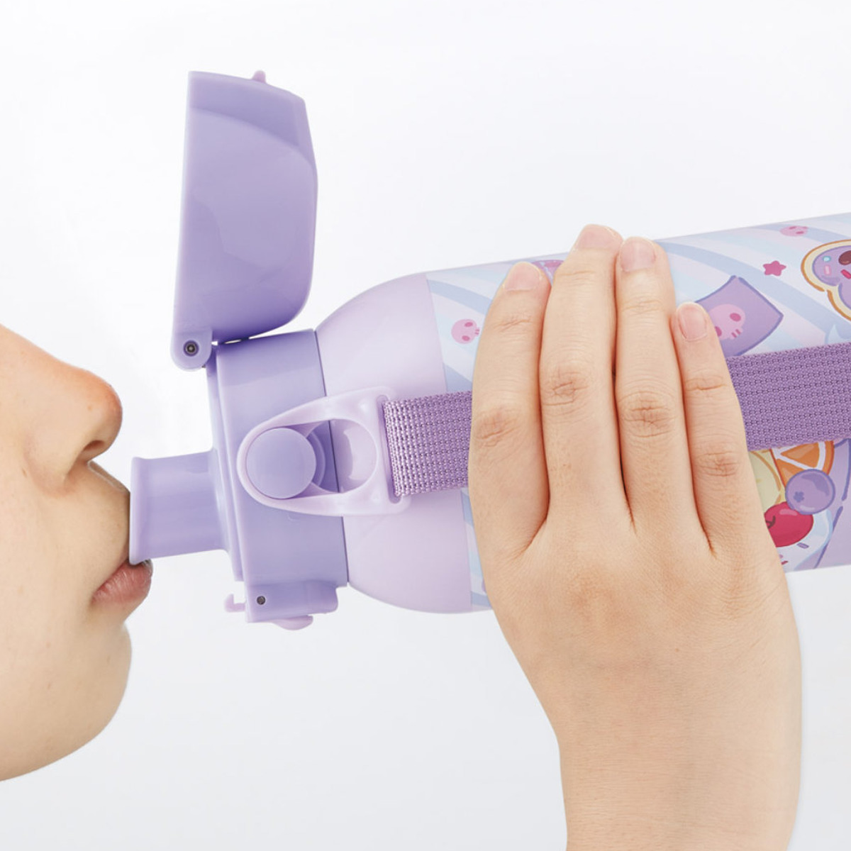 新品未使用 MINISO保温保冷ウォーターボトルデュアルドリンク ロリータダーク スケーター 水筒 600ml ダイレクトボトル クロミファンシー （ 保冷 直