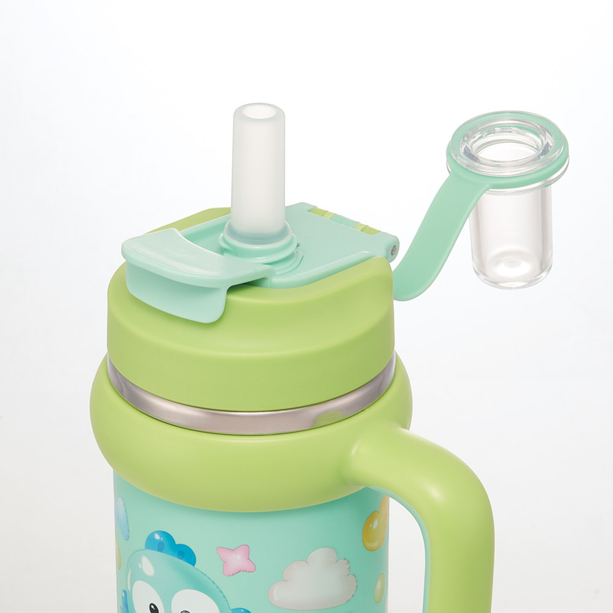 スケーター 水筒 830ml ハンドル付ストロータンブラー ハンギョドン 