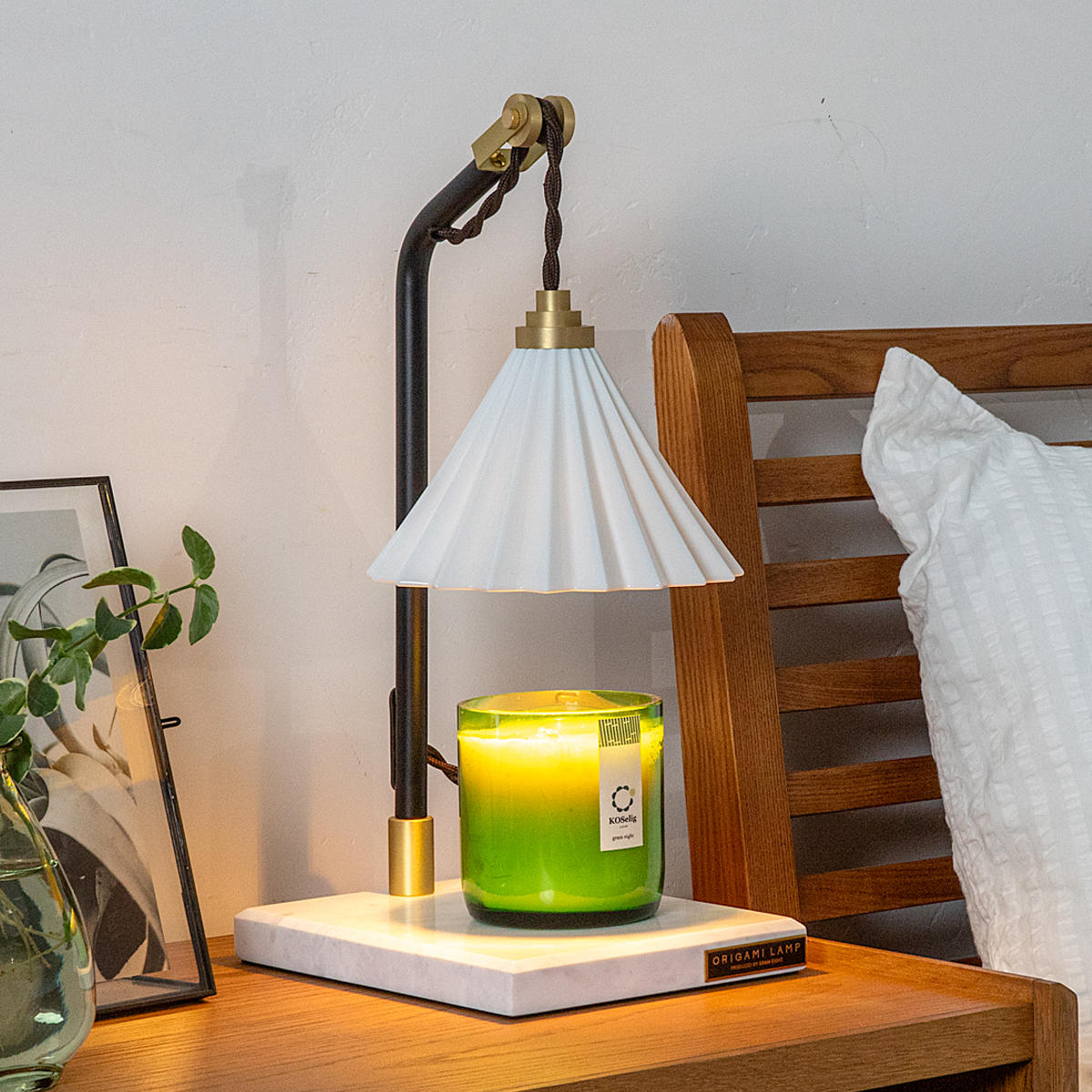キャンドルウォーマー ORIGAMI LAMP ハロゲン電球付き 調光機能付き