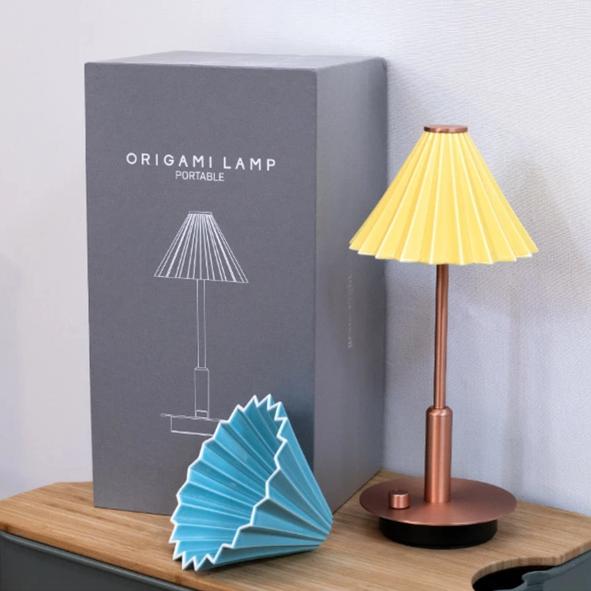 テーブルライト LED電球付き 無段階調光 USB充電 ORIGAMI LAMP