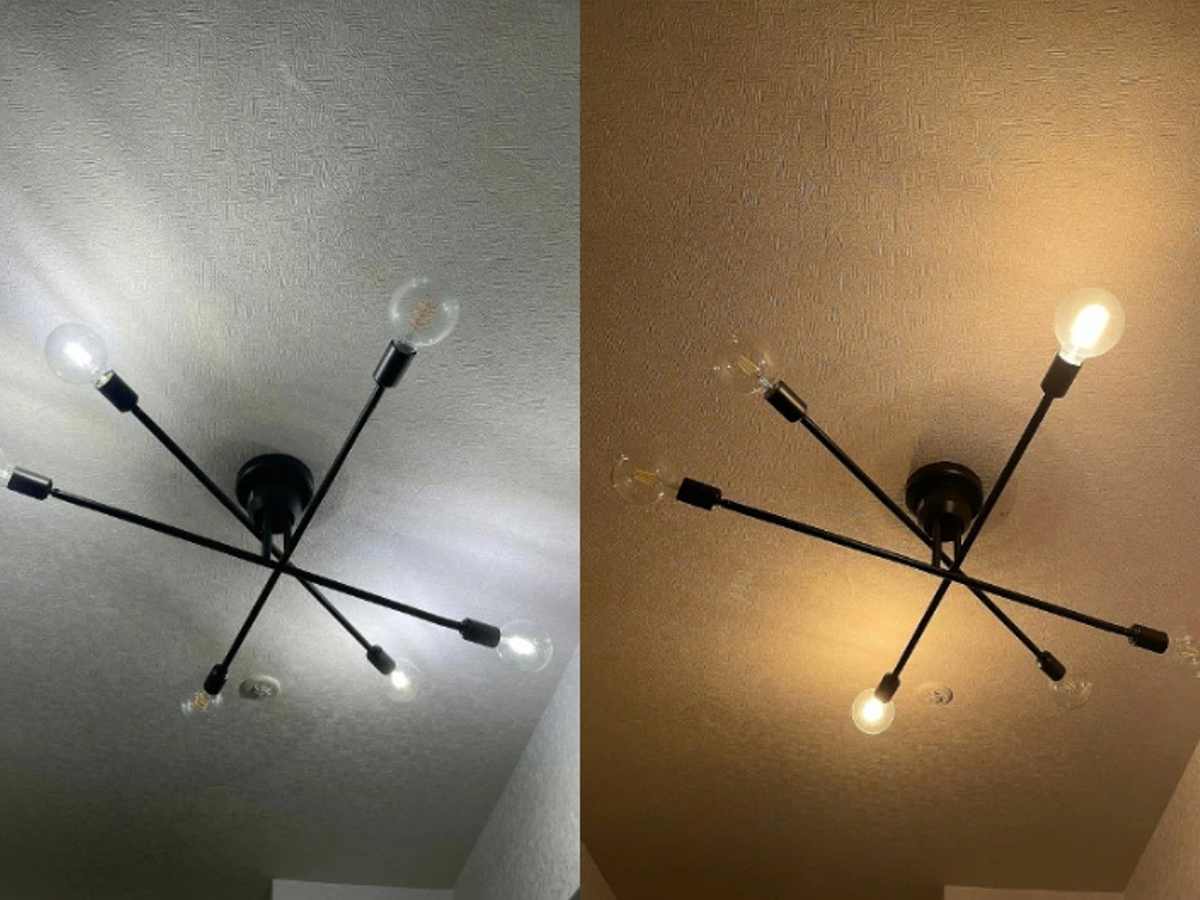 シーリングライト 6灯 LED電球付き ブラス キムリック リモコン付き