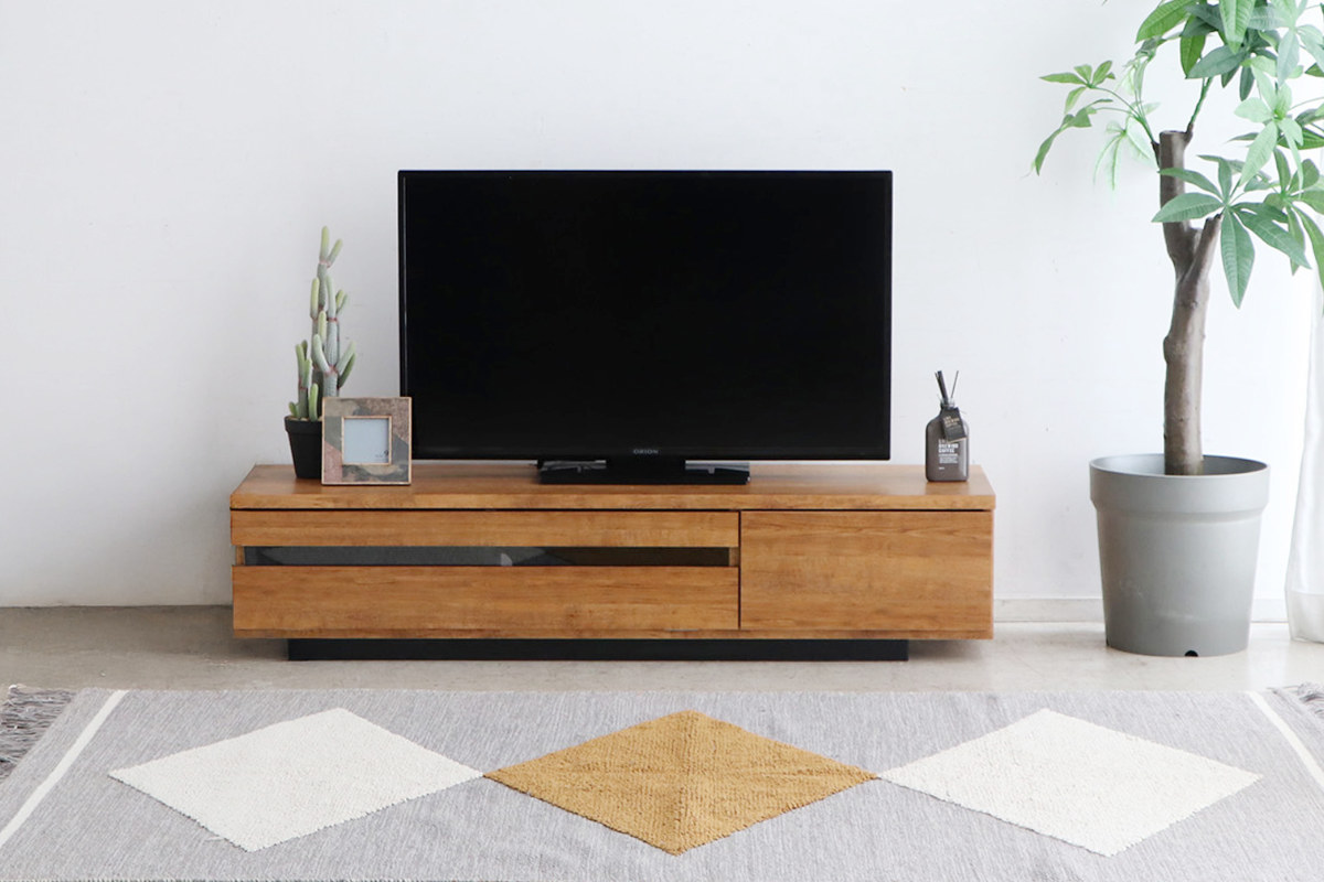 ブラック木目調 テレビ台 ローボード 東馬（Tohma） テレビ台 ローボード 幅148.5cm 日本製 完成品 木目調