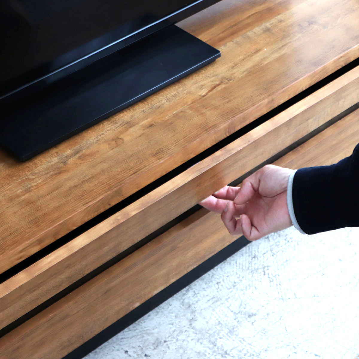 東馬（Tohma） テレビ台 ローボード 幅148.5cm 日本製 完成品 木目調