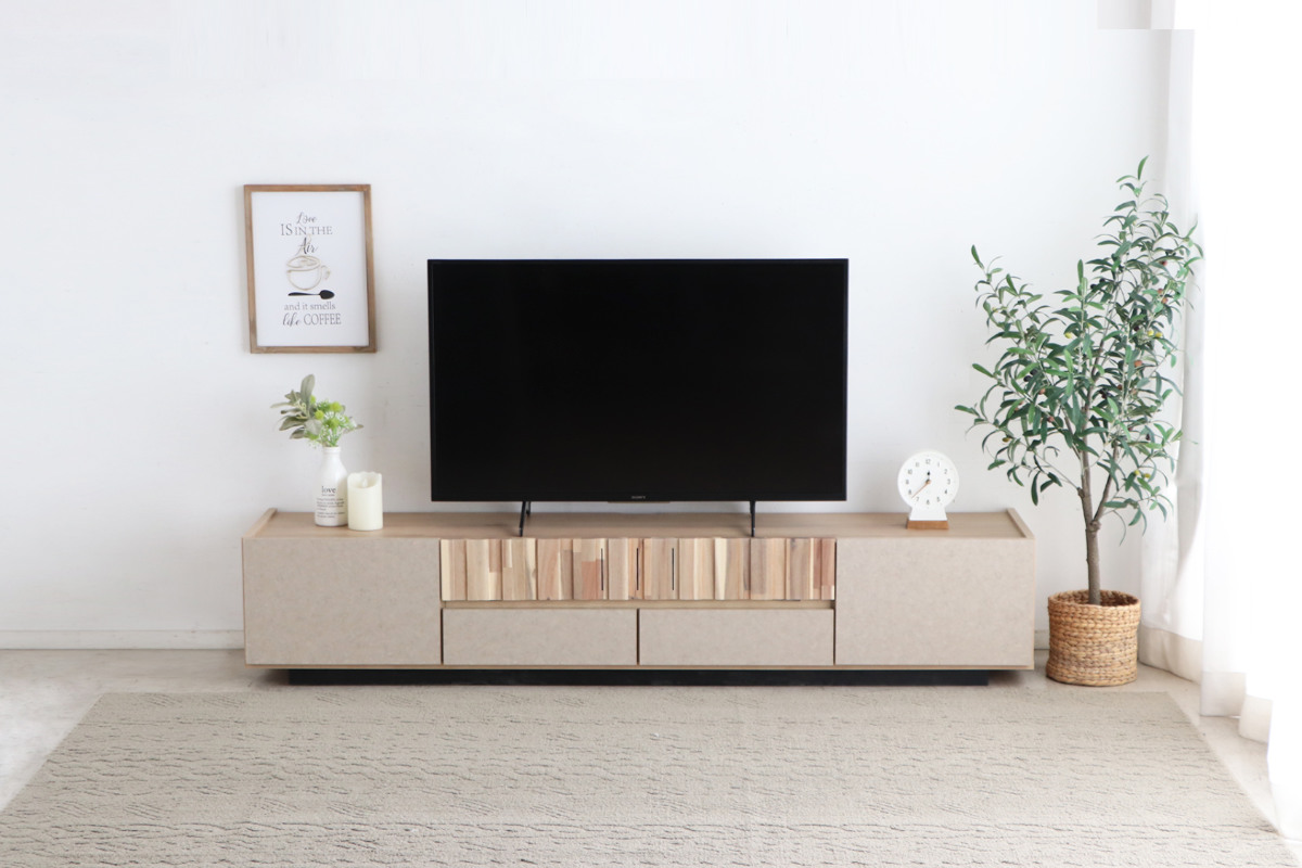 テレビ台 ローボード 幅179.9cm フロート風 完成品 日本製 （ ツキミ