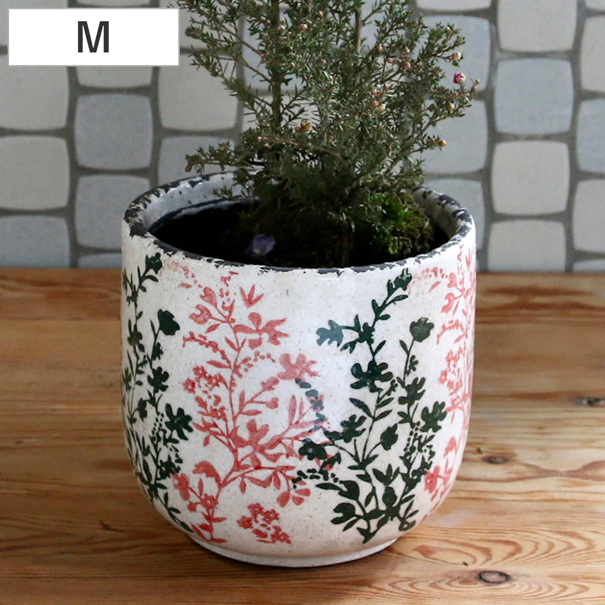 ポット ブルーミー セラミックポット ピンク Mサイズ （ 植木鉢 フラワーポット プラントポット プランターポット 鉢 鉢植え セラミック ）