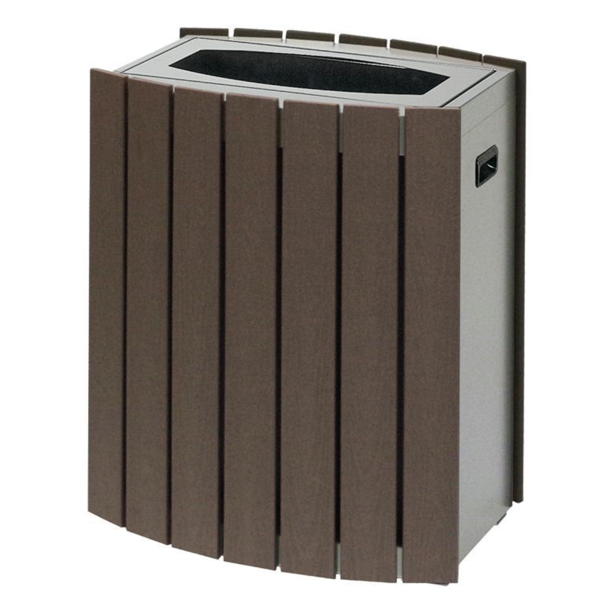 屋外用ゴミ箱 43L 長穴 クリンボックス 業務用 （ 法人限定 業務用ダストボックス ごみ箱 木目調 おしゃれ スリム ）