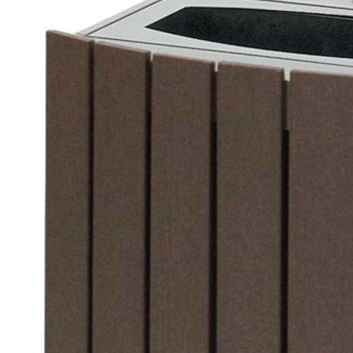 屋外用ゴミ箱 43L 長穴 クリンボックス 業務用 （ 法人限定 業務用ダストボックス ごみ箱 木目調 おしゃれ スリム ）_3