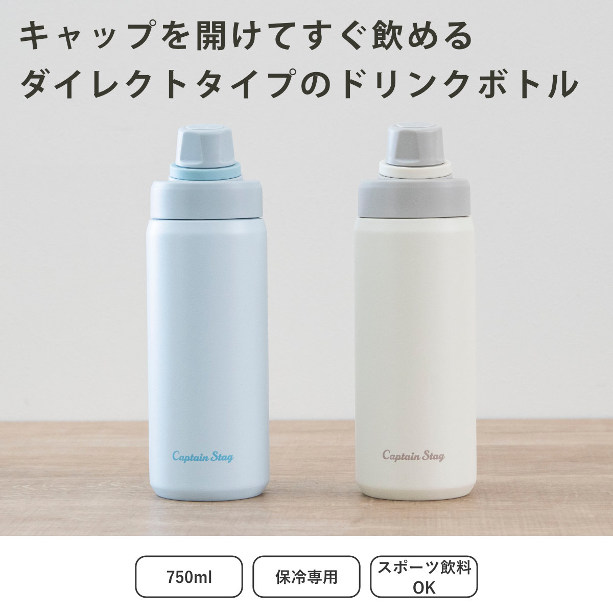 パール金属 水筒 750ml HDダイレクトドリンクボトル750 （ 保冷 直飲み