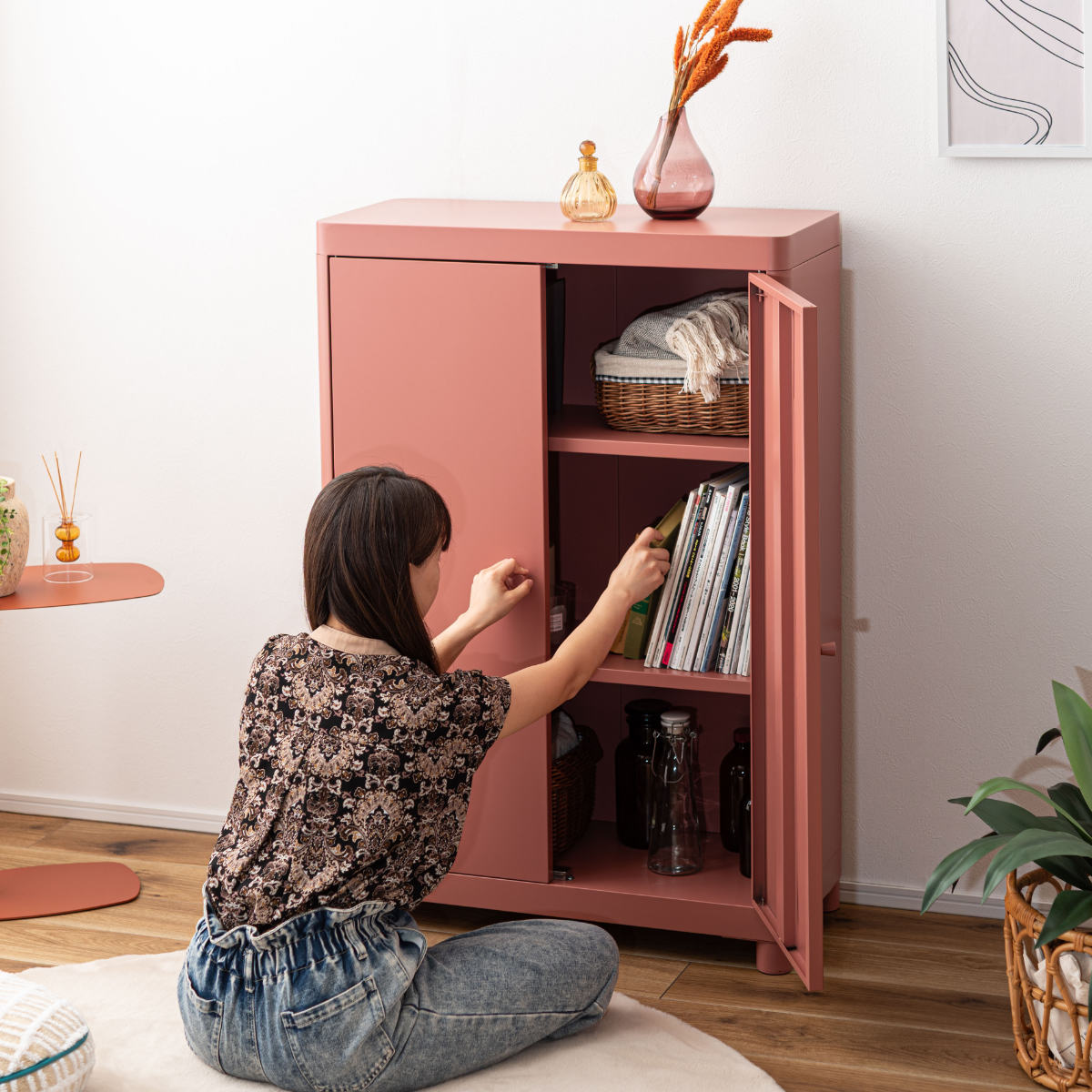 東谷 チェスト 幅75cm 3段 スチール製 （ キャビネット ラック 棚