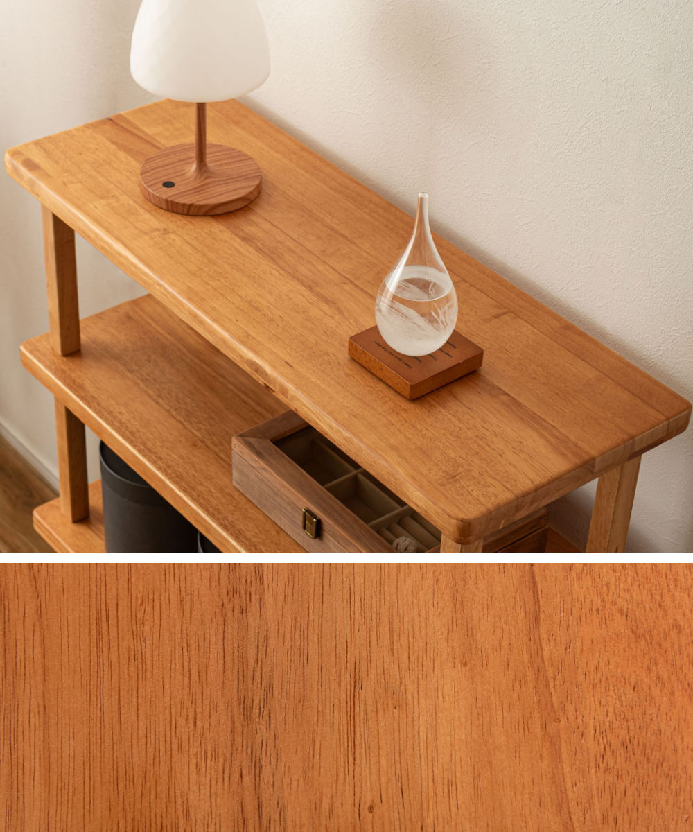 東谷 オープンラック 幅80cm 3段 木製 天然木 シェルフ Woodland