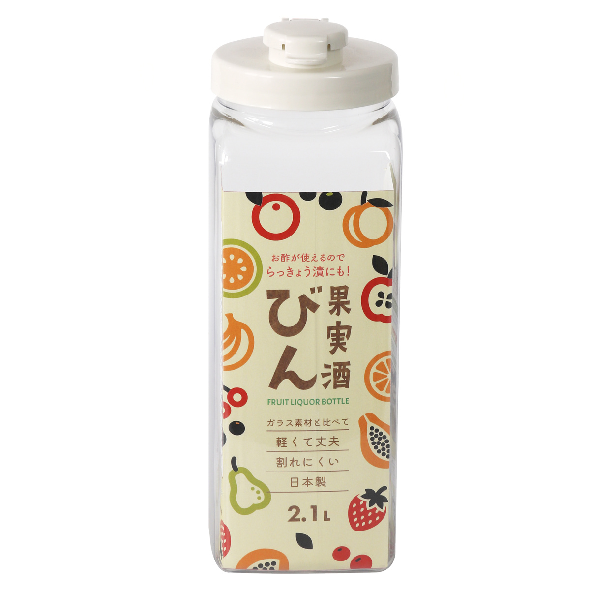 TAKEYA（タケヤ） 梅酒容器 保存容器 果実酒びん S型 2.1L スリム