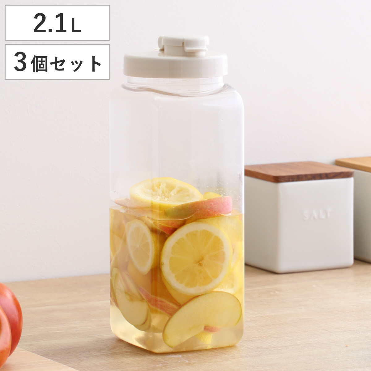 藍花 漬物容器 1.2L つけもの名人浅漬器 iポット （ Aika 重石付き