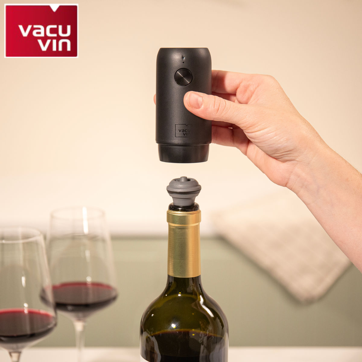 ワインストッパー バキュバン 電動 ワインセーバー （ vacuvin ボトルストッパー 電動ポンプ ワイン保存 ワイングッズ 酸化防止 密閉保存 ）