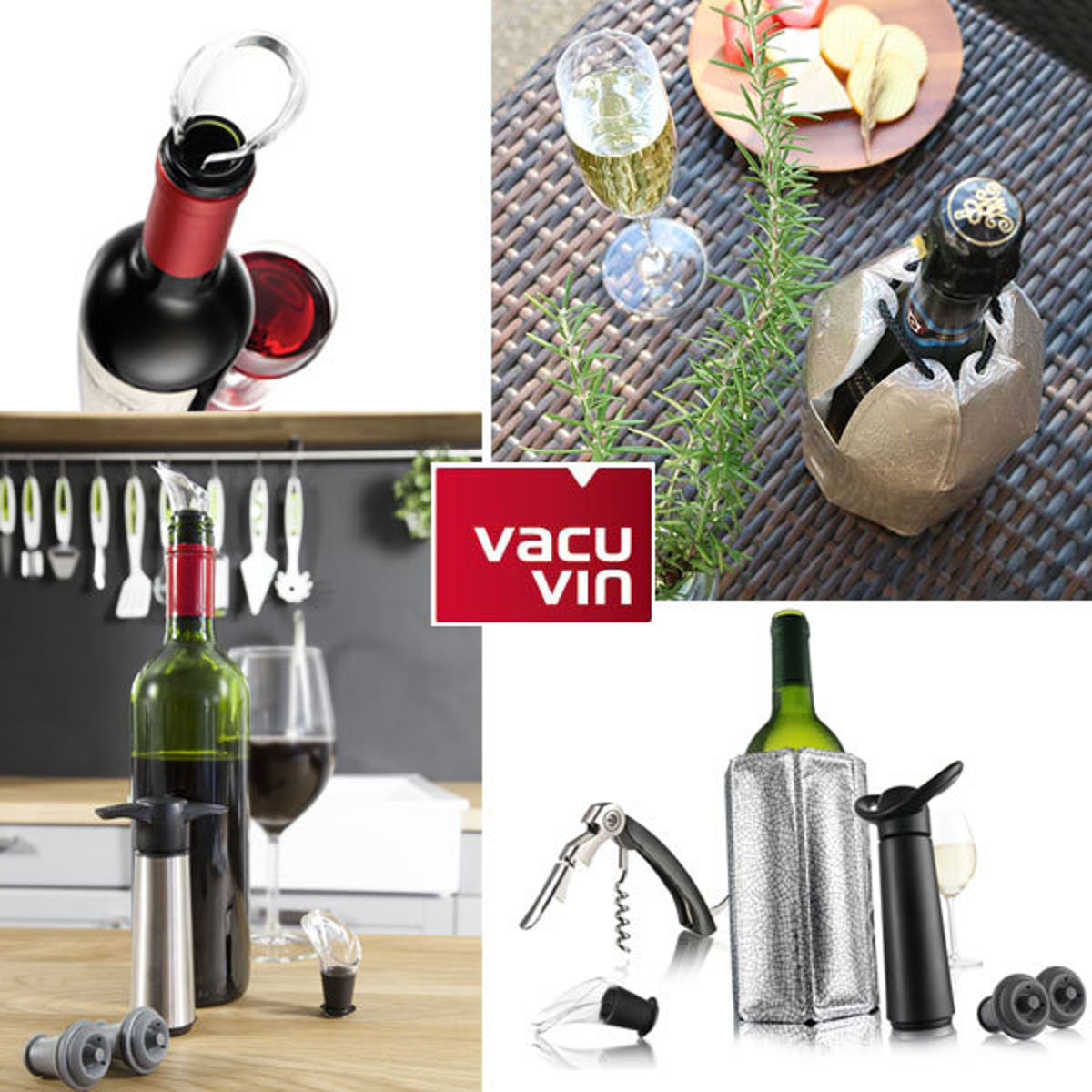 ワインストッパー バキュバン 電動 ワインセーバー （ vacuvin ボトルストッパー 電動ポンプ ワイン保存 ワイングッズ 酸化防止 密閉保存 ）の画像