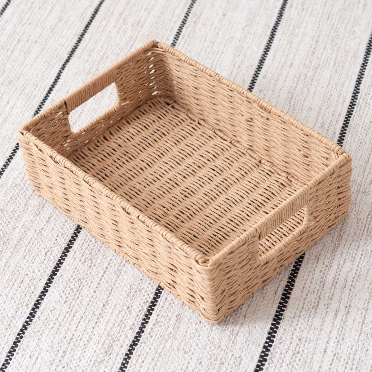 東谷 かご S ペーパーコード バスケット 幅37×奥行26×高さ12cm （ 収納