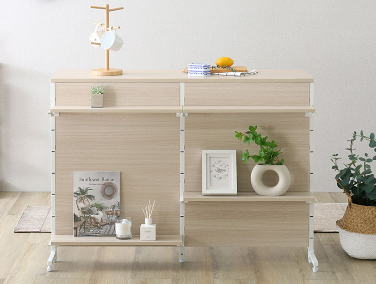 ホームテイスト（HOME taste） 両面キッチンカウンター 幅120.2cm 作業