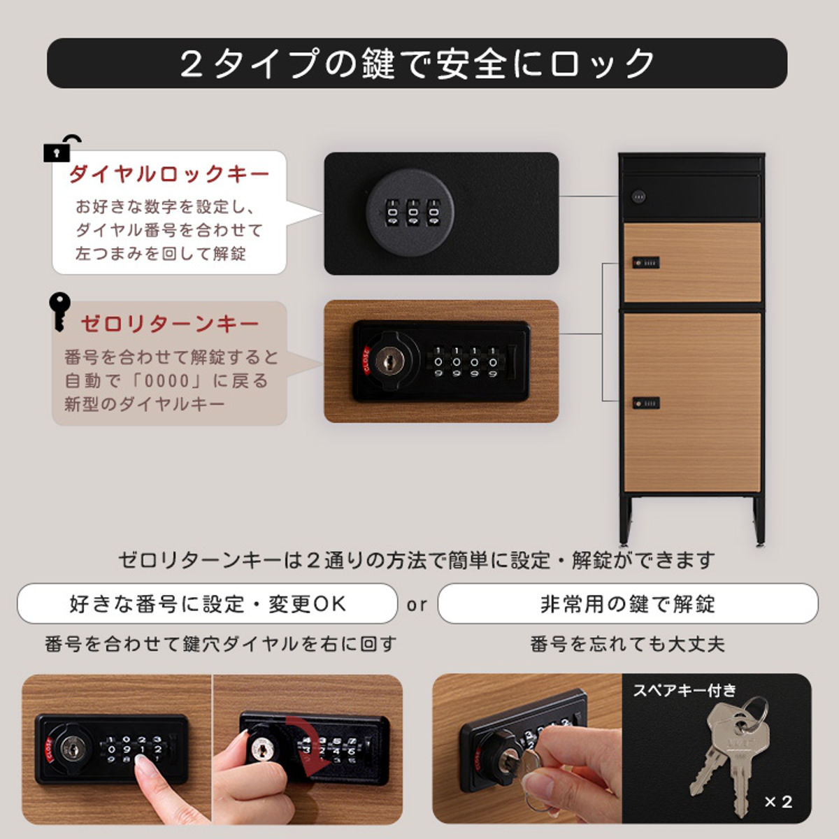 ホームテイスト（HOME taste） 宅配ボックス 郵便ポスト スリムハイ