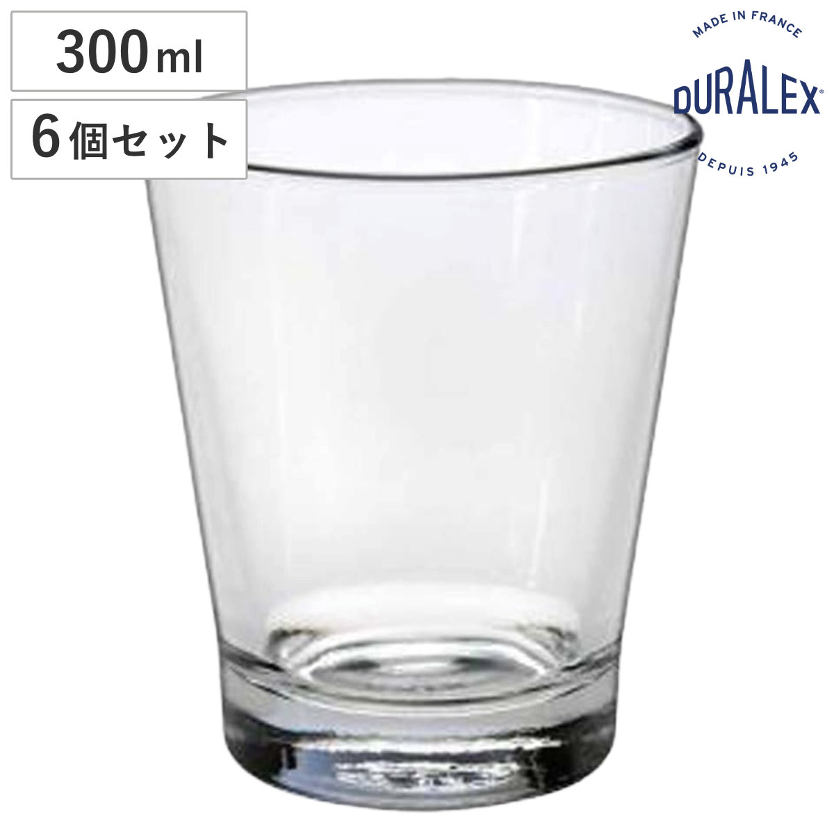 DURALEX �f�������b�N�X �O���X �s���A 300cc �i Pure 300ml 6�Z�b�g �H��@�Ή� �d�q�����W�Ή� �S�ʕ��������K���X �R�b�v �^���u���[ �H�� �j