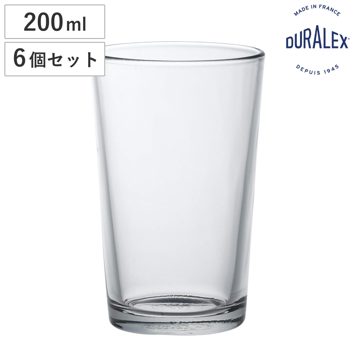 DURALEX �f�������b�N�X �O���X �V���b�v���j 200cc �i Shop Unie 200ml 6�Z�b�g �H��@�Ή� �d�q�����W�Ή� �K���X �R�b�v �^���u���[ �H�� �t�����X�� �j
