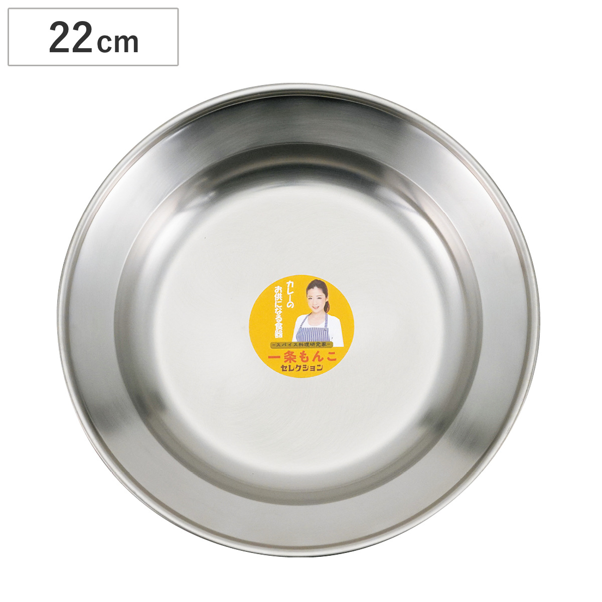 ステンレススチール　カレー皿【１０枚】 タマハシ 皿 ステンレス丸カレー皿 （ 22cm ステンレス プレート