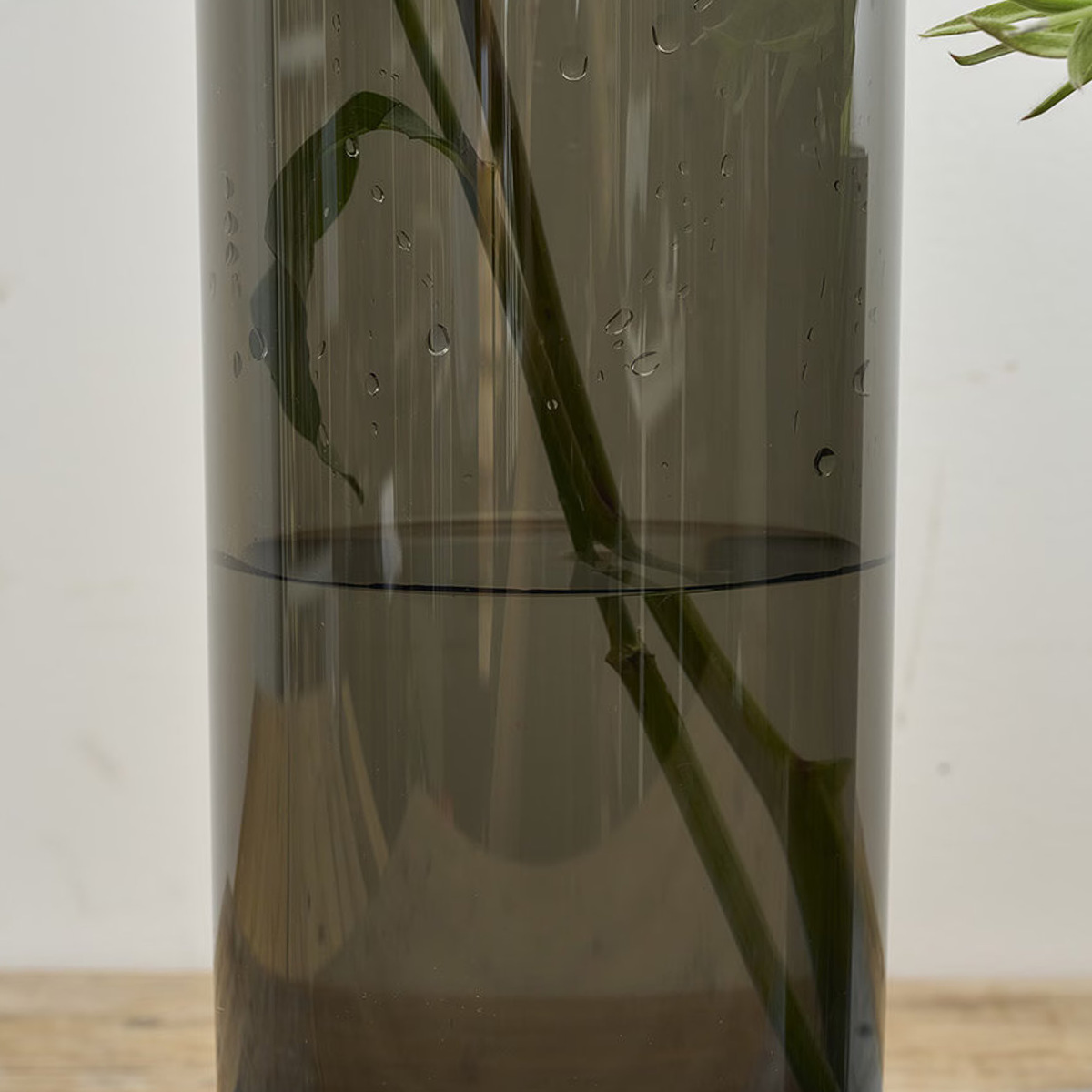 花瓶 PVシリンダー 直径12×高さ40cm グレー （ 花びん 花器 フラワー