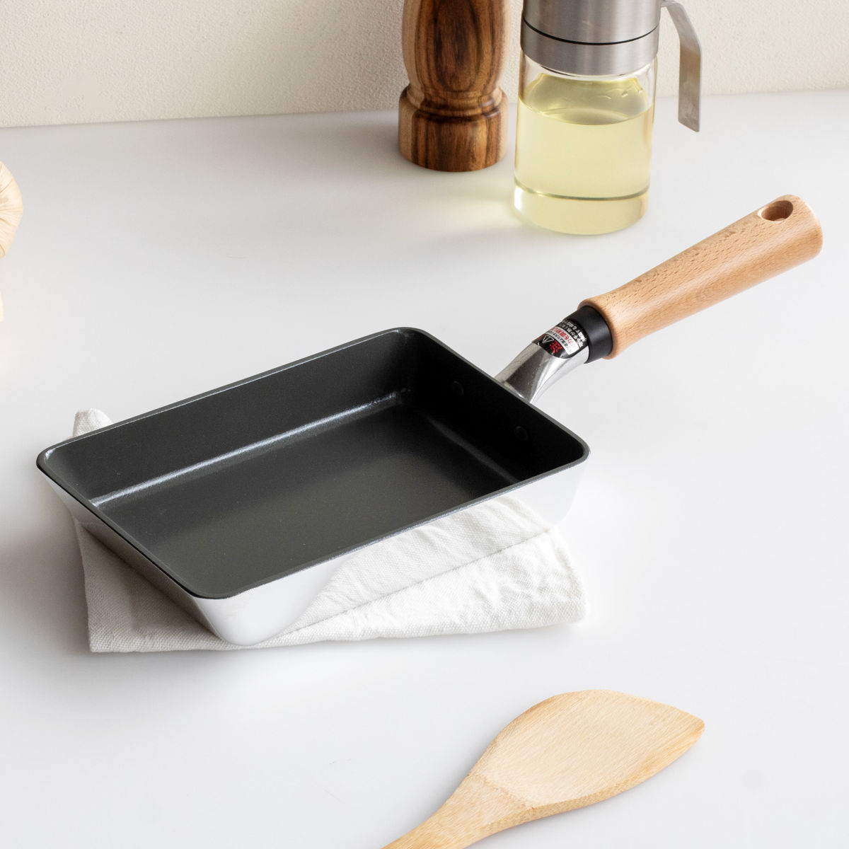 北陸アルミニウム 卵焼き器 13×19cm ガス火専用 セラミックコート セン